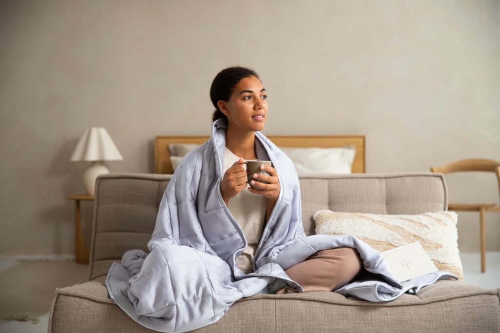Antidepressant Side Effects: What's Normal, What's Not Woman looking calm, at peace mentally